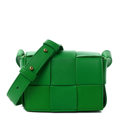 Bottega Veneta Lambskin Maxi Intrecciato Extra Mini Cassette Crossbody Bag Parakeet 1 of 8