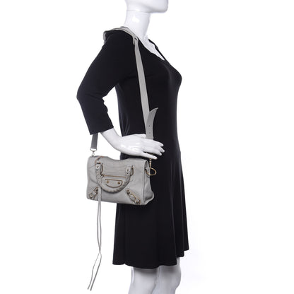 Balenciaga Chevre Gold Metallic Edge Hardware Mini City Gris Perle 2 of 10