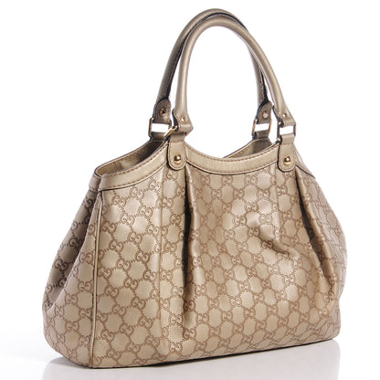 Gucci Guccissima Medium Sukey Tote Champagne 3 of 9