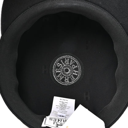 Hermes Wool Flannel Cabourg En Finesse Cap Black 7 of 9