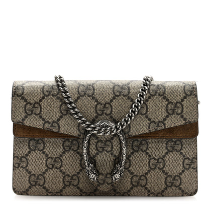 Gucci GG Supreme Monogram Super Mini Dionysus Shoulder Bag Taupe 1 of 9