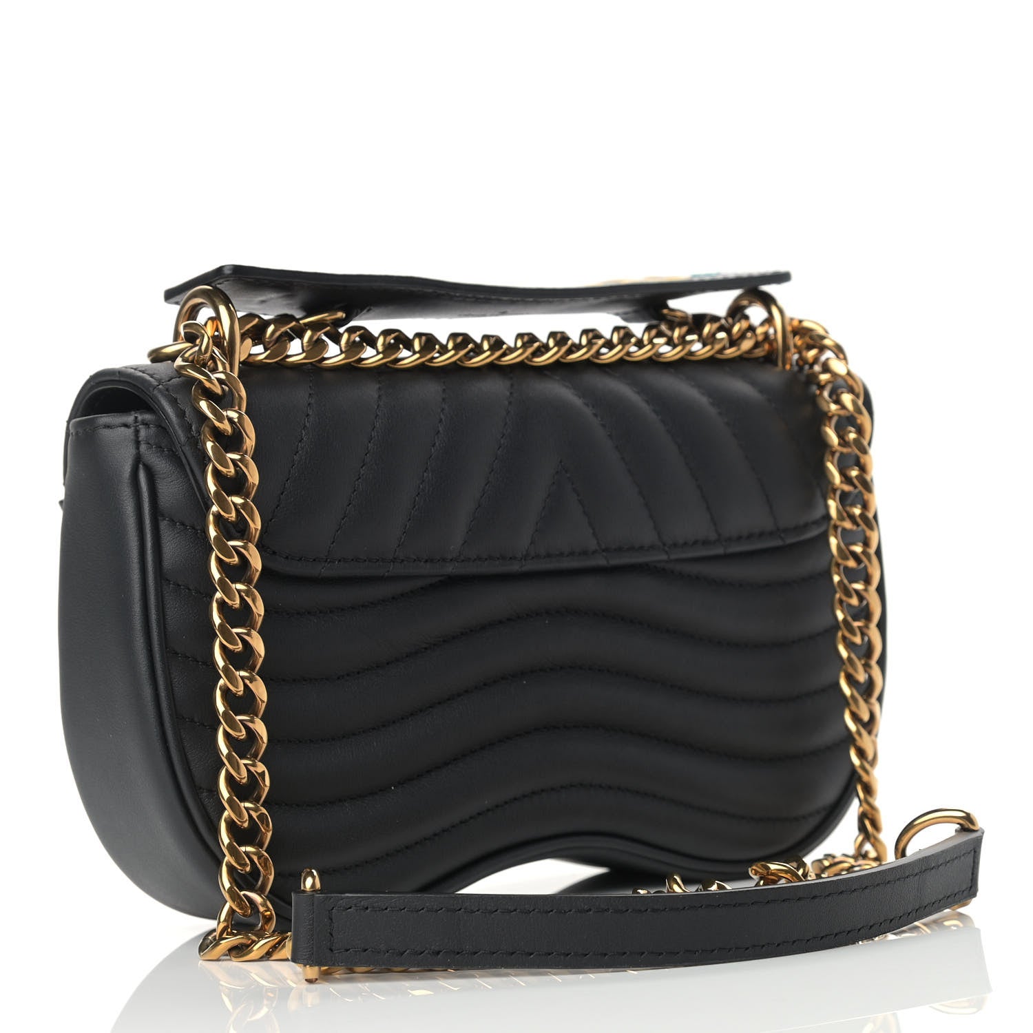 Louis Vuitton Calfskin New Wave Chain PM Black 3 of 10