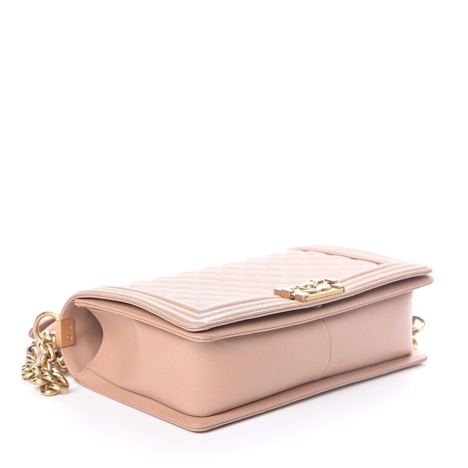 Chanel Caviar Quilted New Medium Boy Flap Beige 4 of 10