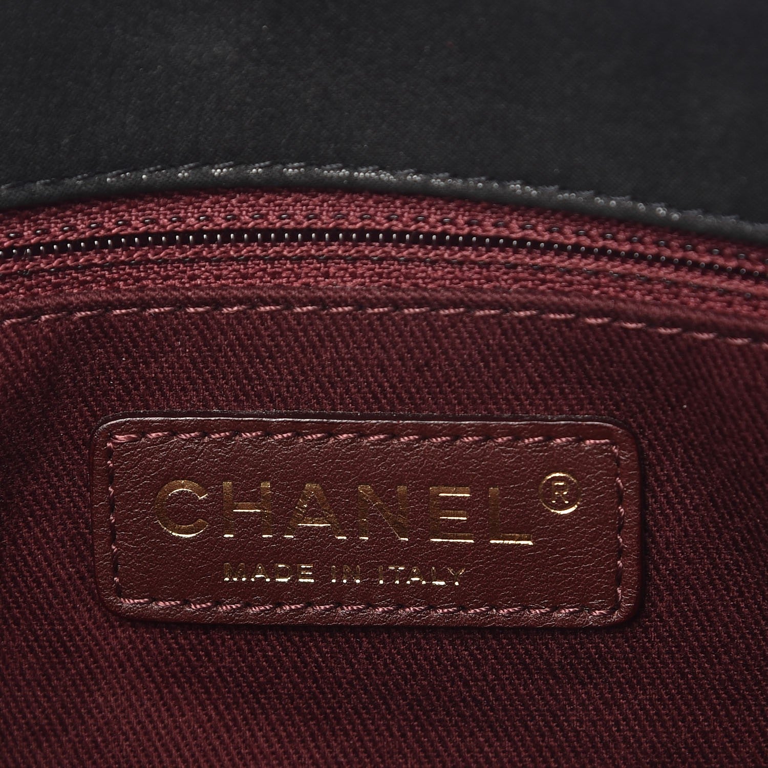 Chanel Iridescent Calfskin Chevron Quilted Surpique Tote Black 6 of 7