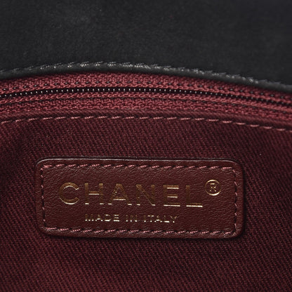 Chanel Iridescent Calfskin Chevron Quilted Surpique Tote Black 6 of 7