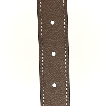 Hermes Swift Epsom 24mm Belt Strap 95 Black Etoupe 4 of 5