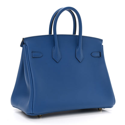 Hermes Swift Birkin 25 Bleu France 3 of 11