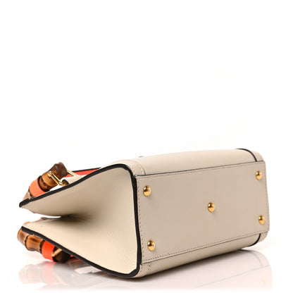 Gucci Wonka Grain Calfskin Mini Diana Tote Bag Mystic White Orange Fluo 4 of 9
