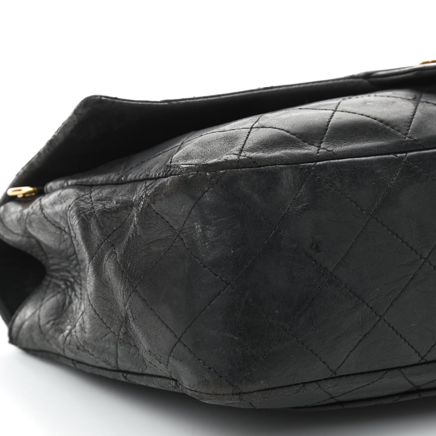 Lambskin Quilted Medium Single Flap Black