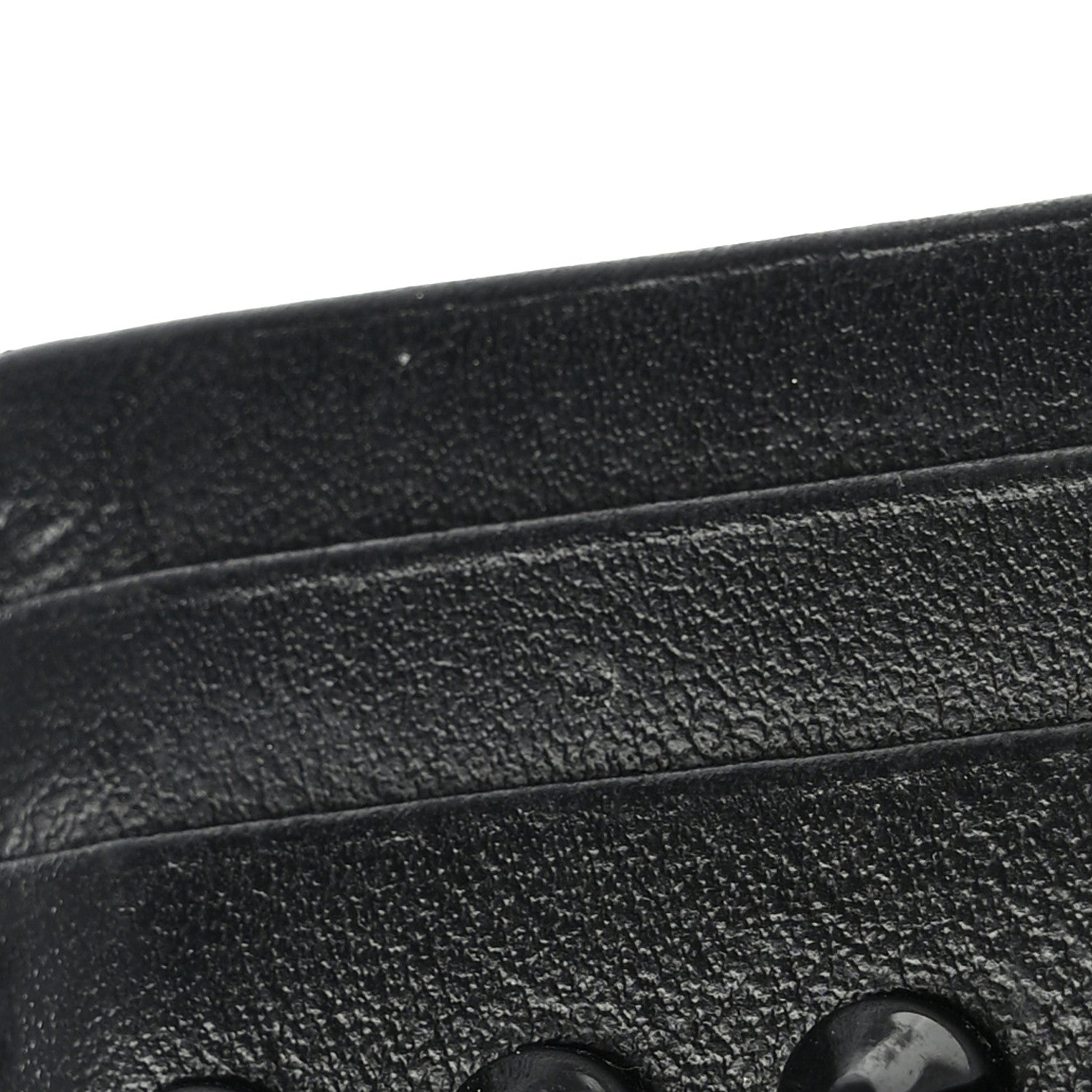 Christian Louboutin Calfskin Paris Spikes Kios Card Holder Black 12 of 13