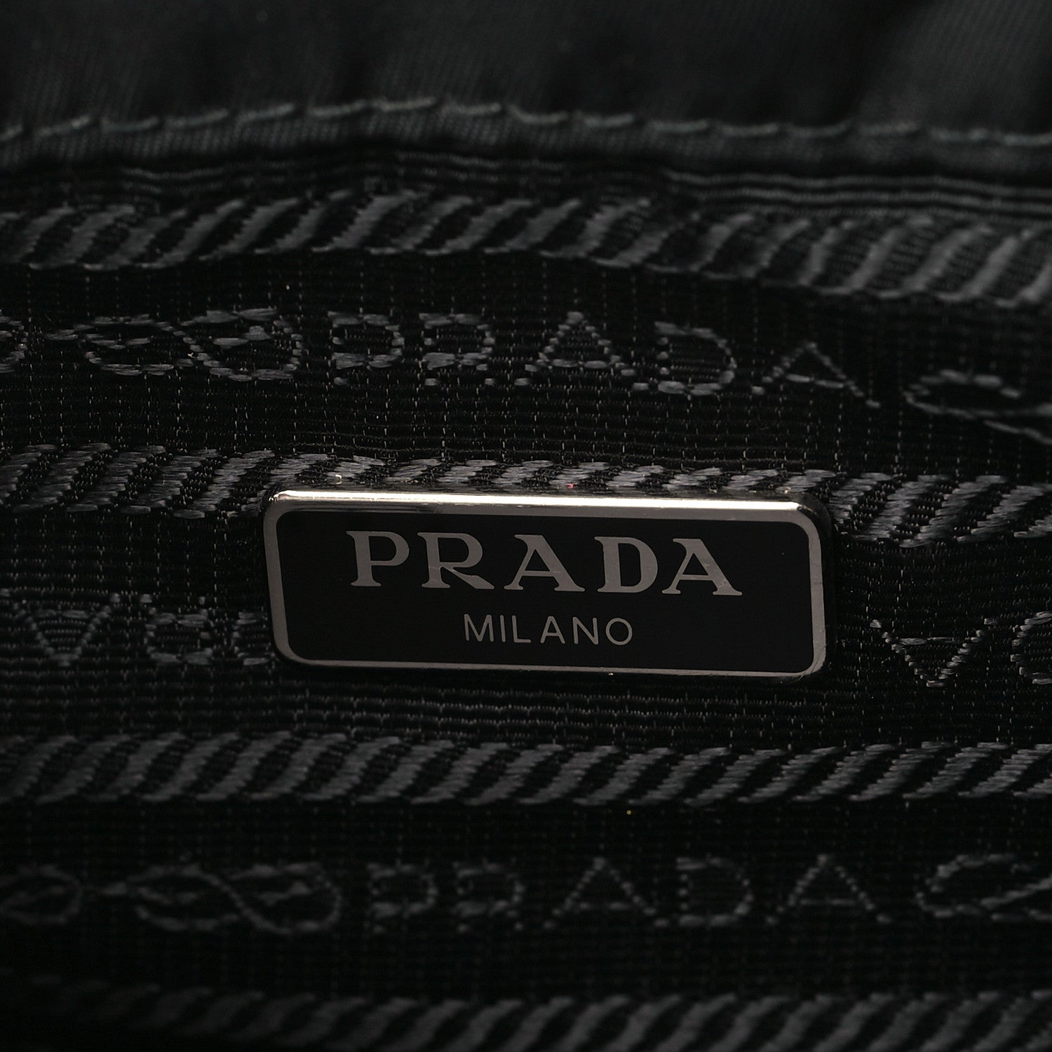 Prada Re-Nylon Vela Drawstring Wristlet Pouch Black 6 of 10