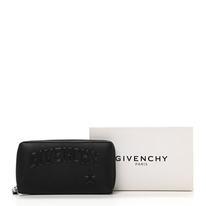 Givenchy Calfskin Logo Star Embossed Zip Around Wallet Black 8 of 8