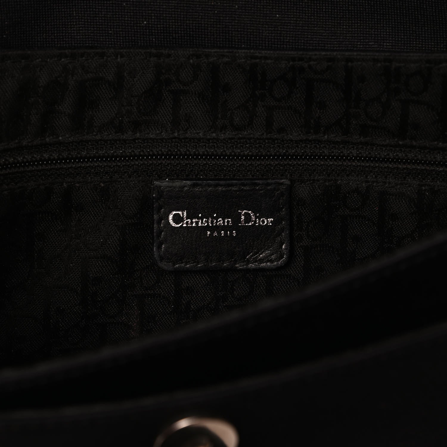 Christian Dior Silk Jersey Crystal Hardcore Clutch Black 11 of 17