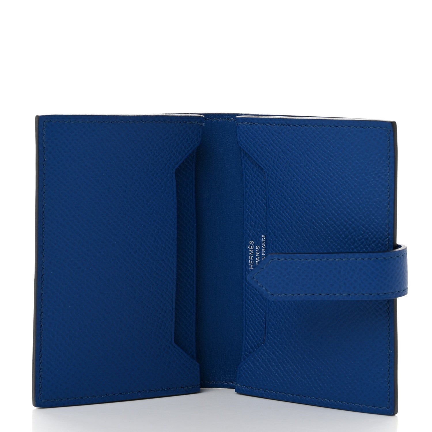 Hermes Epsom Bearn Card Holder Wallet Bleu Zellige 5 of 7