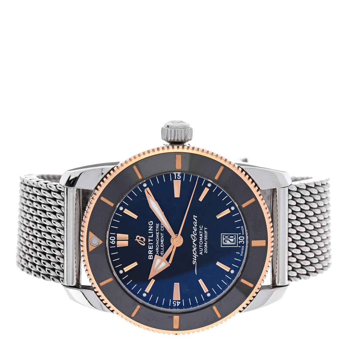 Breitling Stainless Steel 18K Rose Gold 42mm Superocean Heritage B20 Automatic Watch Black UB2010 2 of 5