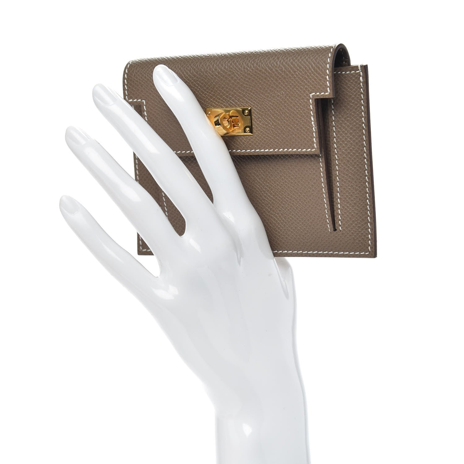 Hermes Epsom Kelly Pocket Compact Wallet Etoupe 2 of 7
