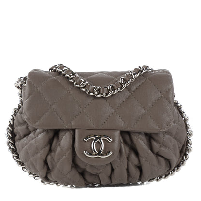 Chanel Washed Lambskin Quilted Mini Chain Around Messenger Grey 1 of 7