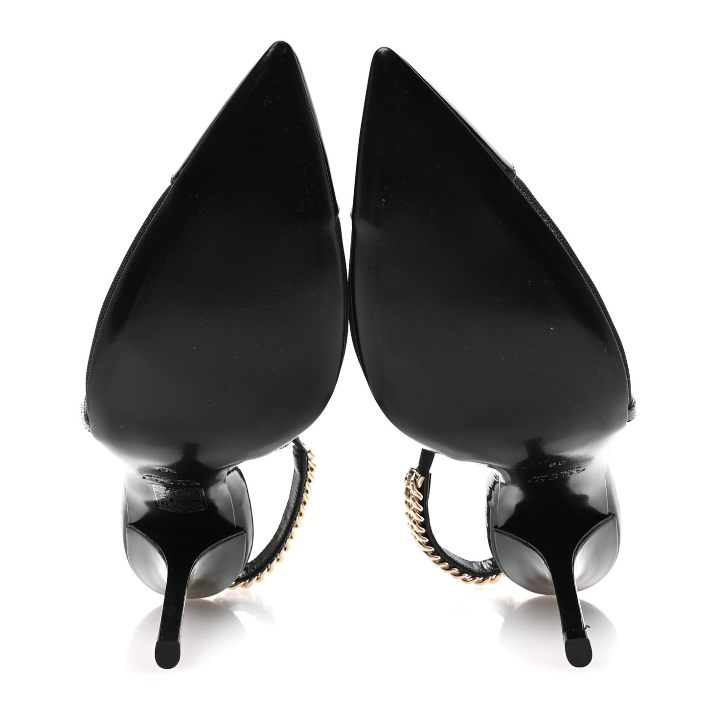 Tela Retino Patent Signoria Slingback Pumps 38 Black