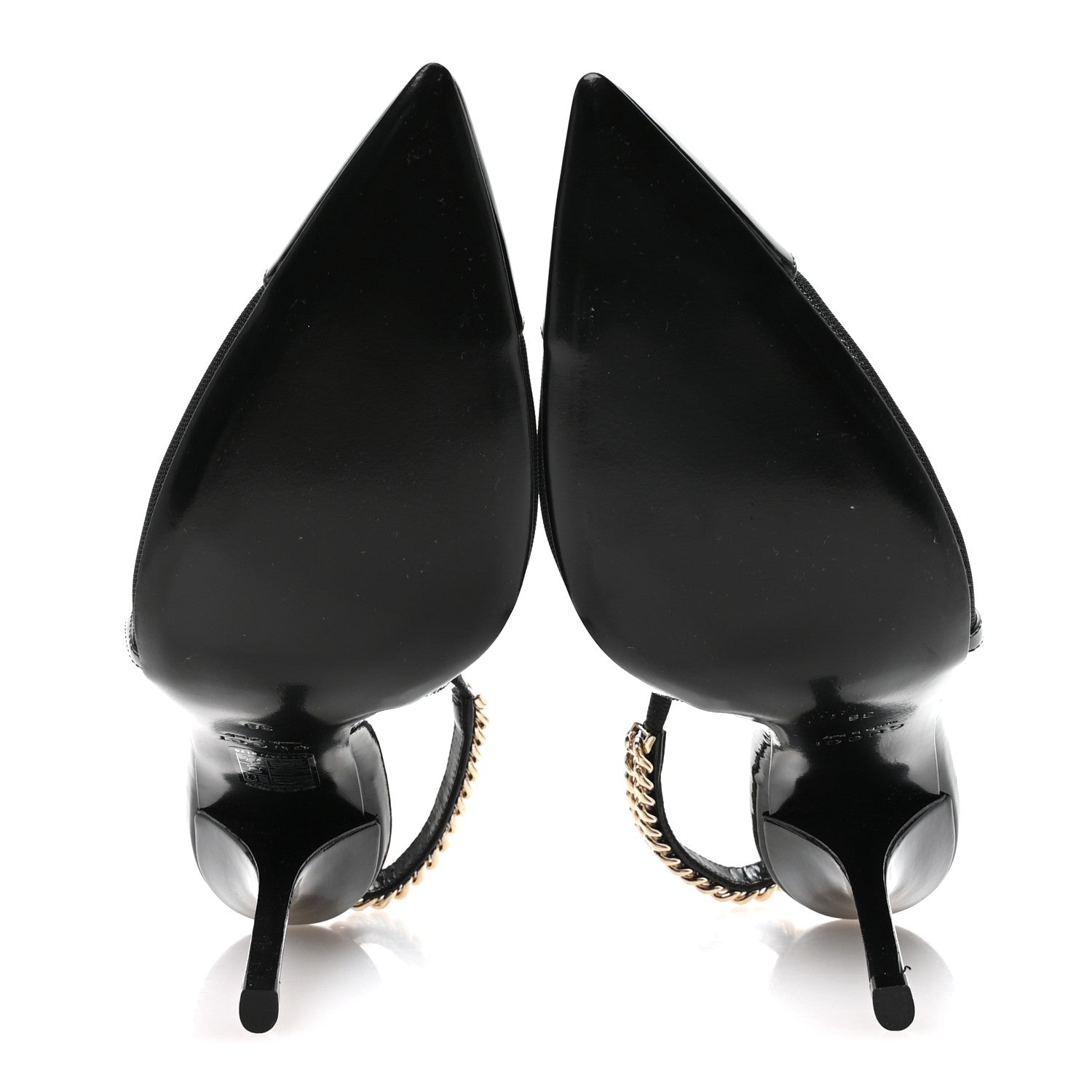 Gucci Tela Retino Patent Signoria Slingback Pumps 38 Black 6 of 8