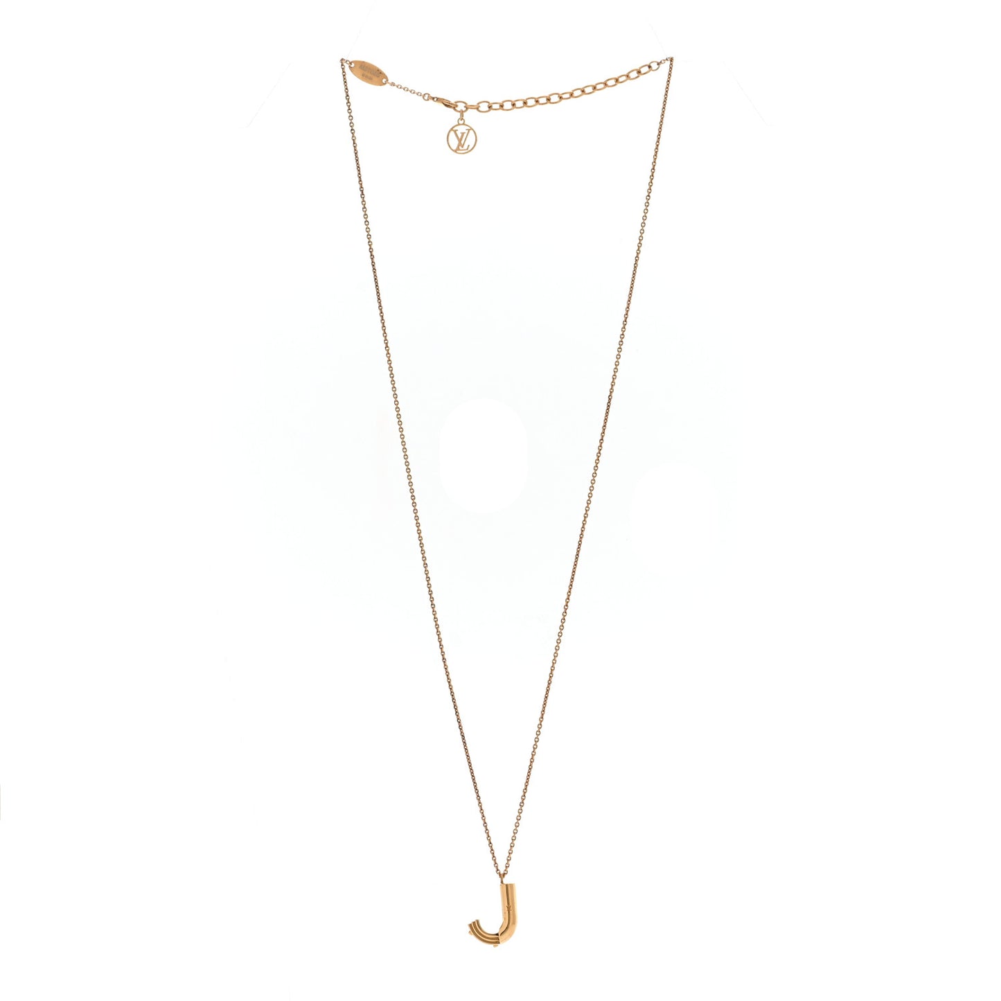 LV And Me Letter J Necklace Gold