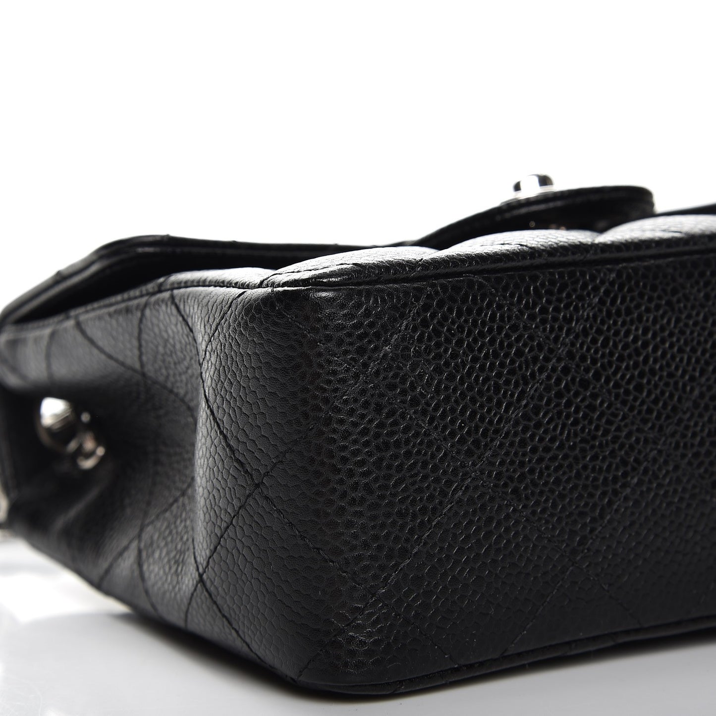 Caviar Quilted Mini Square Flap Black