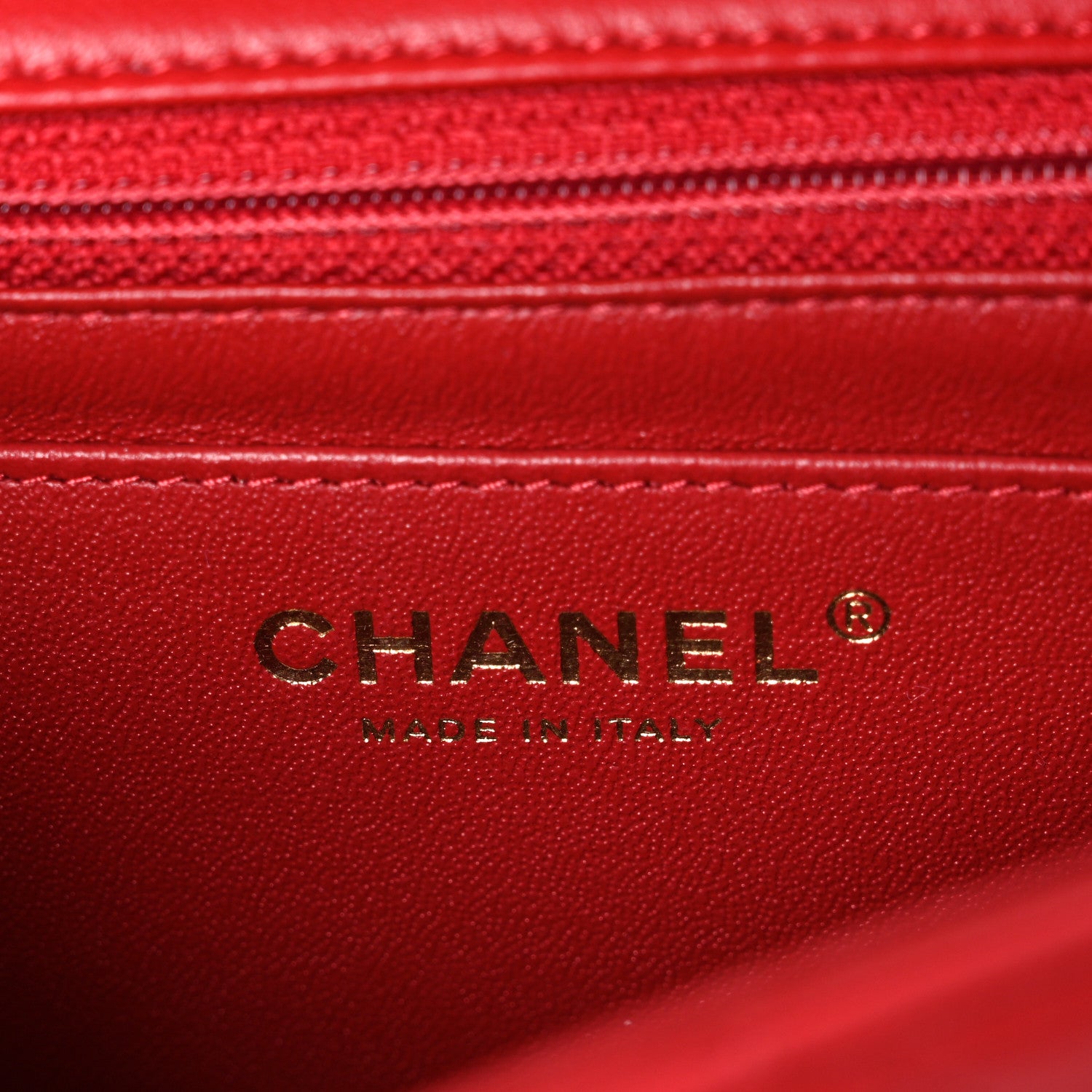 Chanel Lambskin Quilted Mini Rectangular Flap Red 6 of 11