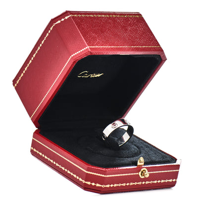 Cartier 18K White Gold 5.5 LOVE Wedding Band Ring 56 7.75 5 of 5