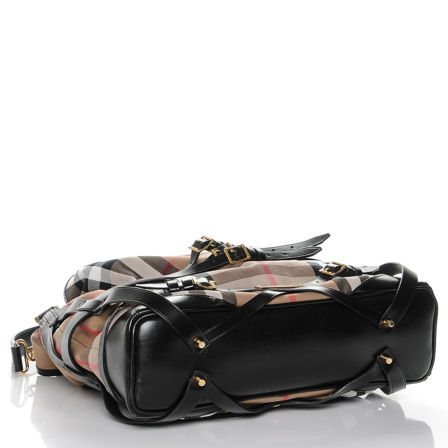 House Check Bridle Calfskin Medium Gosford Hobo Black