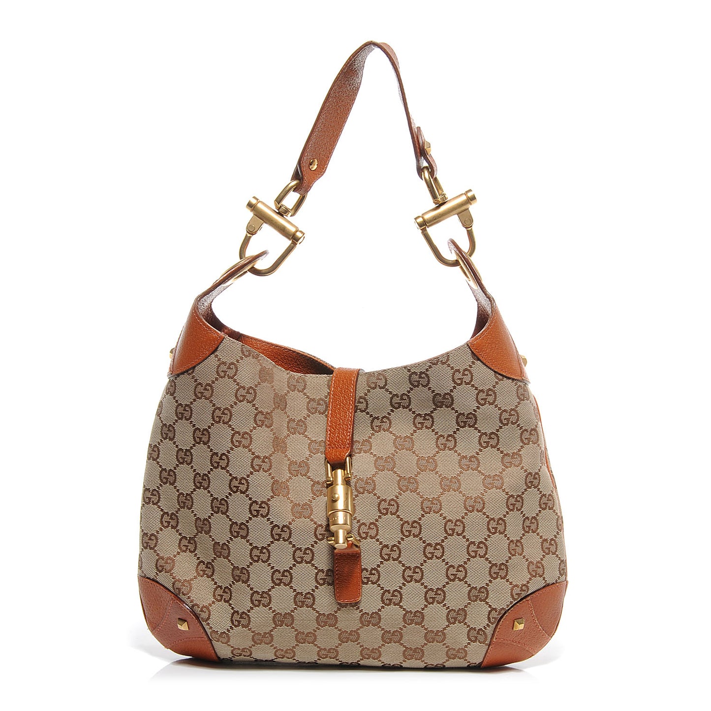 Monogram Piston Lock Jackie O Hobo Tan