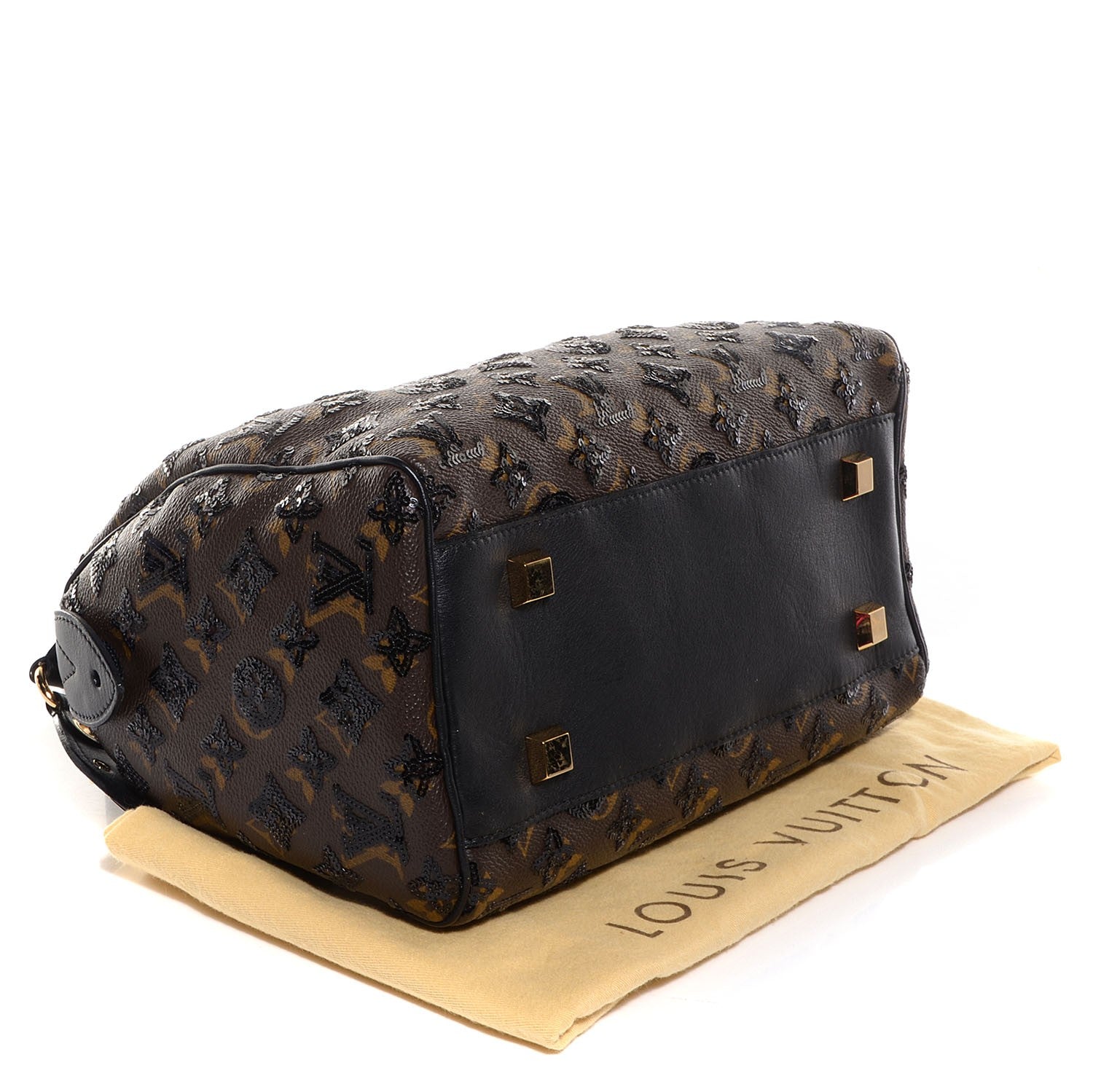 Louis Vuitton Monogram Sequins Eclipse Speedy 28 Black 4 of 8