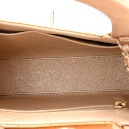Chanel Mirror Calfskin Metallic Calfskin Quilted Nano Kelly Shopper Gold 5 of 10