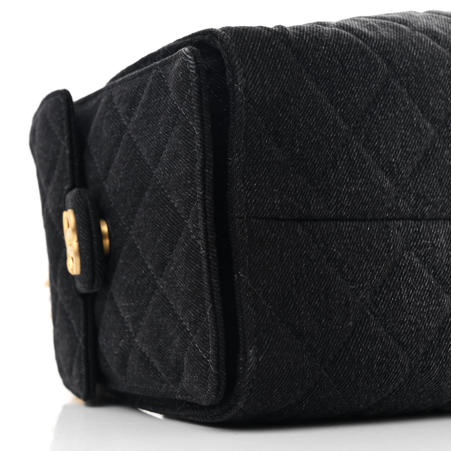 Chanel Washed Denim Quilted Small Chanel 25 Handbag Black 9 of 11