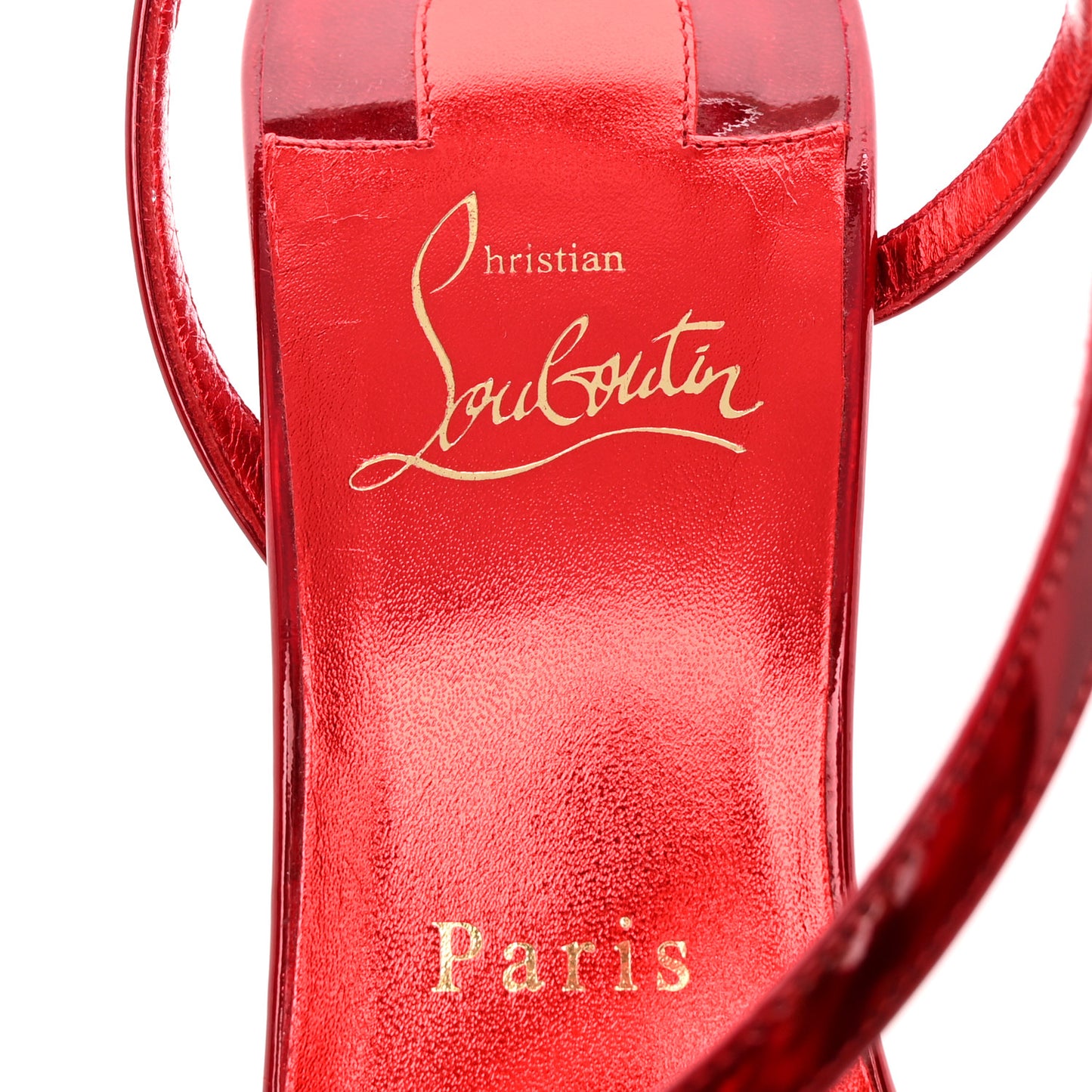 Metallic Patent Rosalie 100 Sandals 39 Loubi
