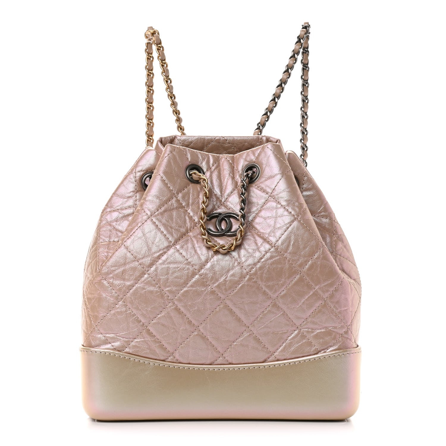 Chanel Iridescent Lambskin Calfskin Small Quilted Gabrielle Backpack Light Pink 1 of 10