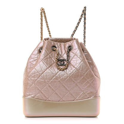 Chanel Iridescent Lambskin Calfskin Small Quilted Gabrielle Backpack Light Pink 1 of 10