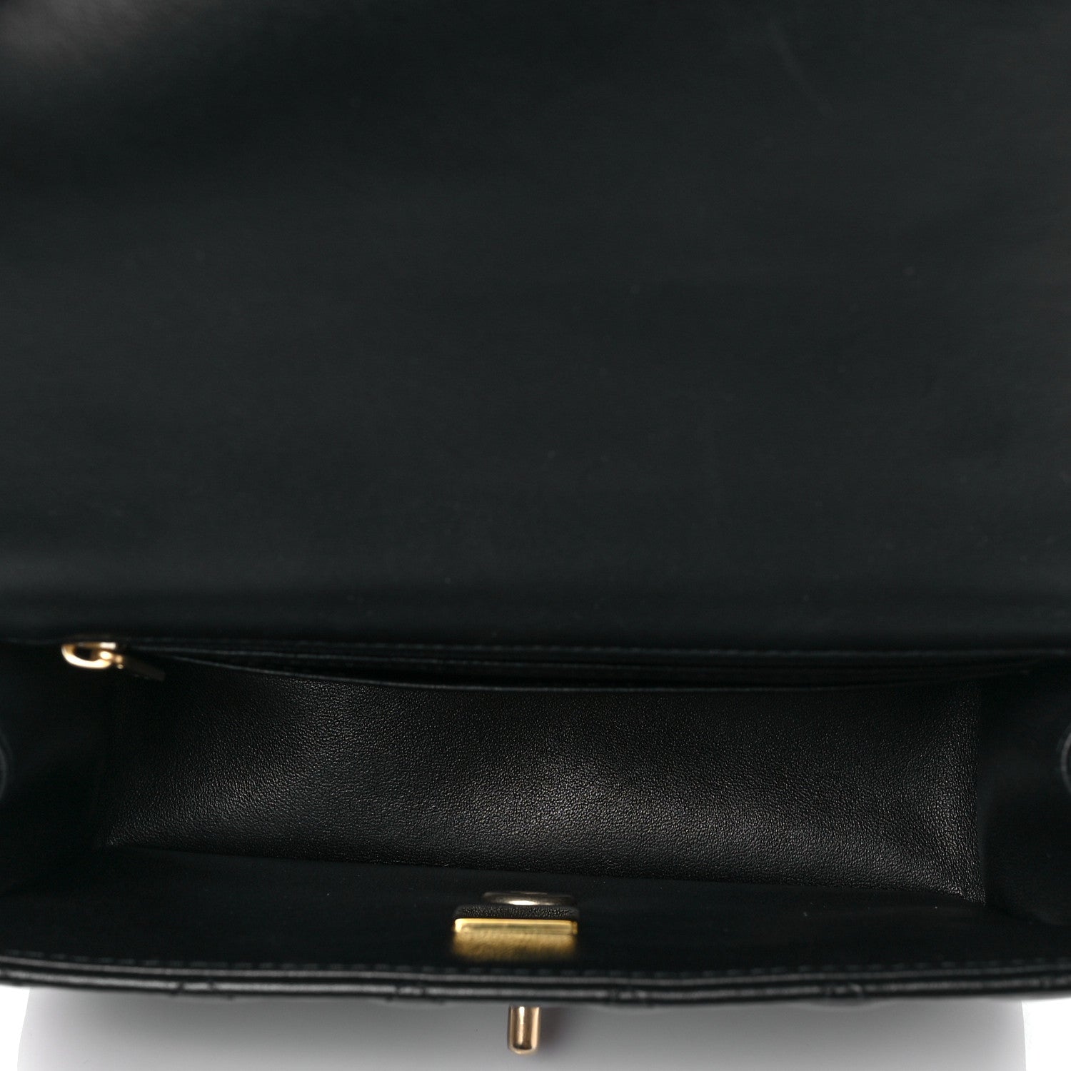 Chanel Lambskin Quilted Metal Mini Top Handle Rectangular Flap Black 5 of 8