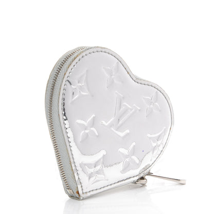 Louis Vuitton Monogram Miroir Heart Coin Purse Silver 3 of 8