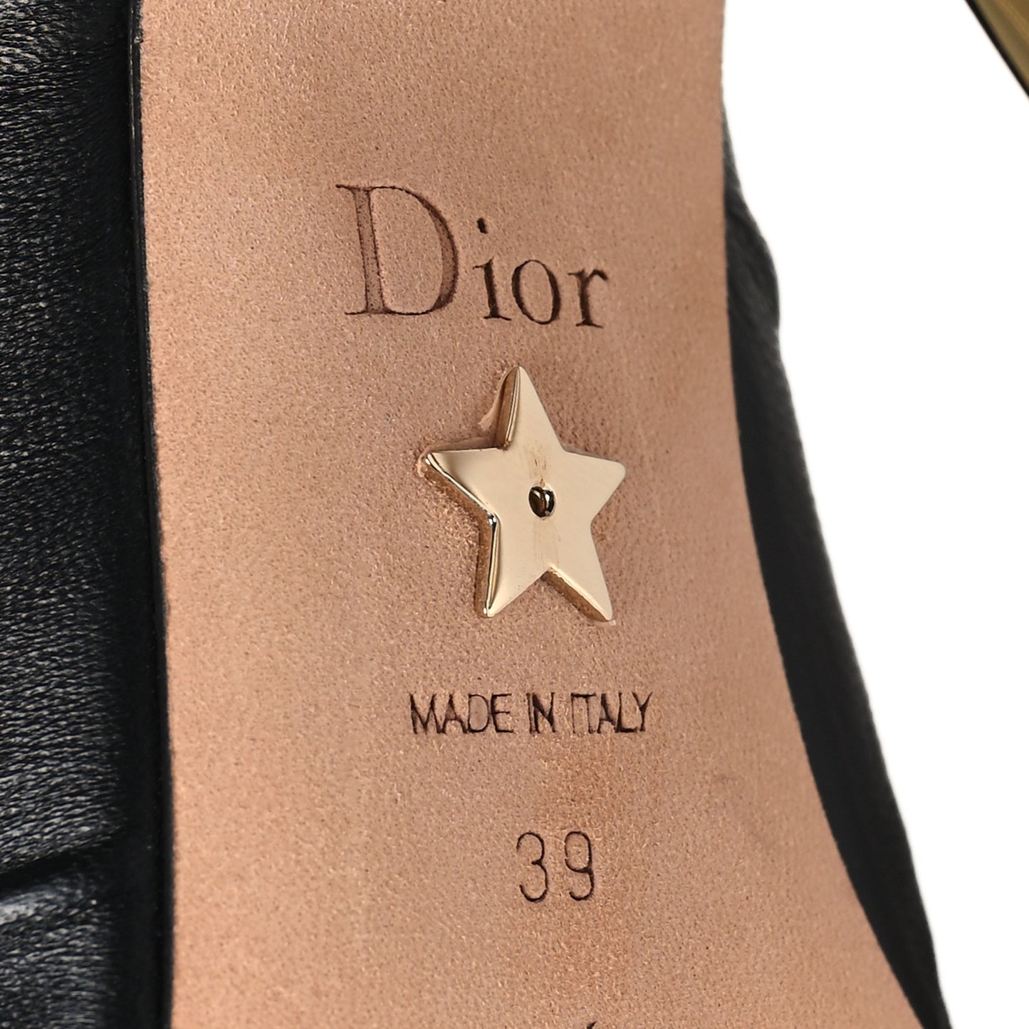 Lambskin D-Fame Mule Sandals 39 Black