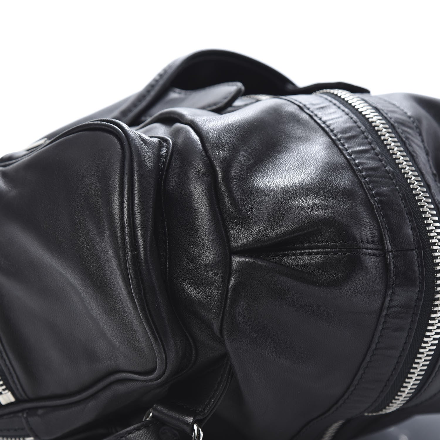 Alexander Wang Lambskin Mini Marti Backpack Washed Black Rhodium Hardware 9 of 10