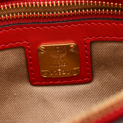 MCM Visetos Original Medium Pouch Cognac Red 6 of 8