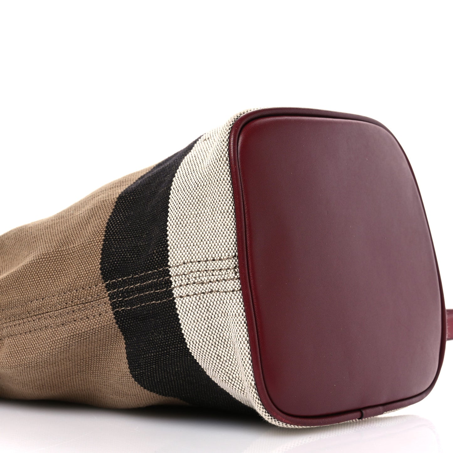 Canvas Mega Check Mini Ashby Tassel Crossbody Burgundy Red