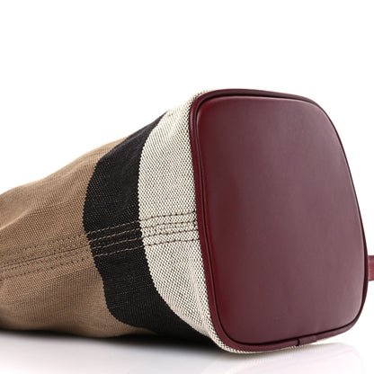 Burberry Canvas Mega Check Mini Ashby Tassel Crossbody Burgundy Red 10 of 12