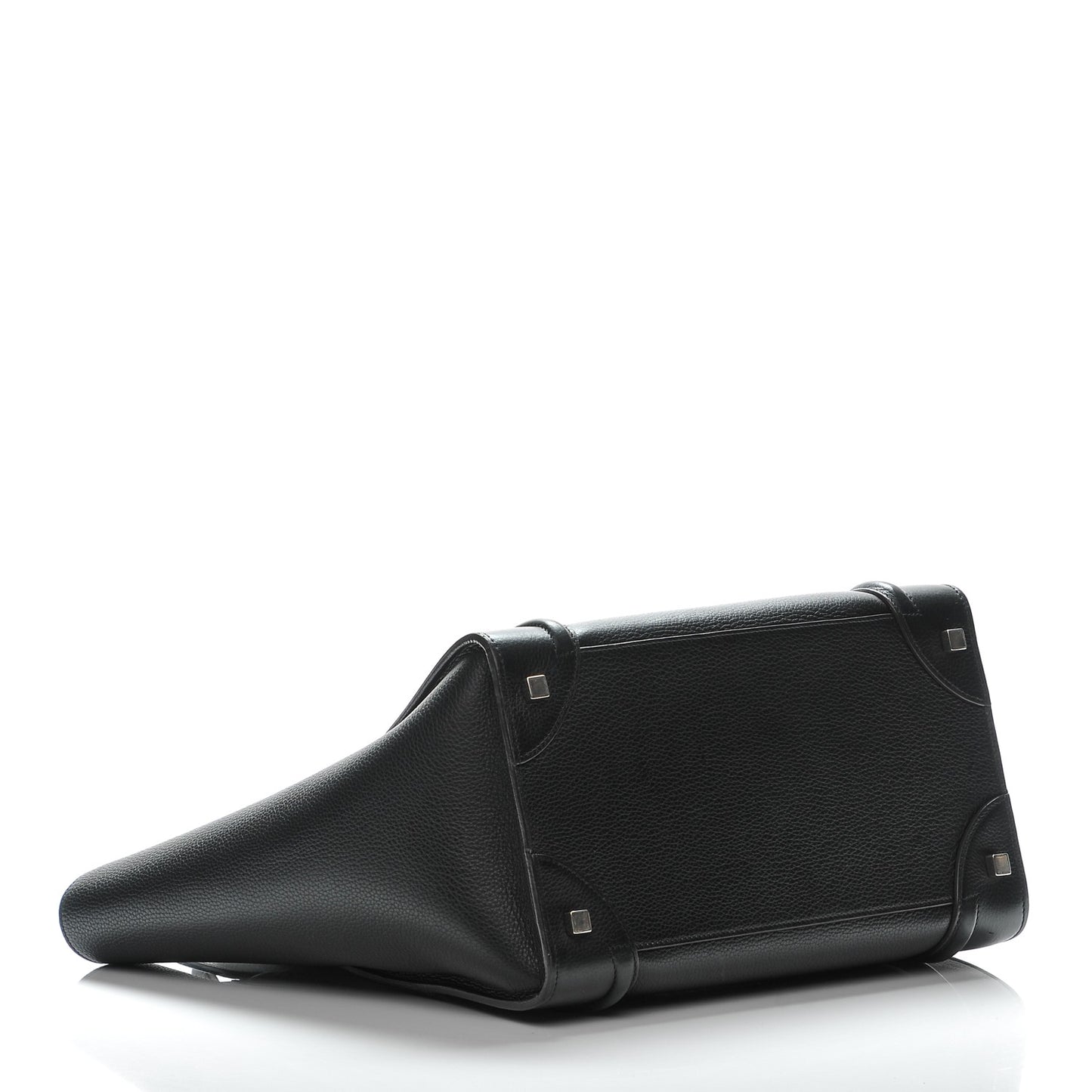 Drummed Calfskin Mini Luggage Black