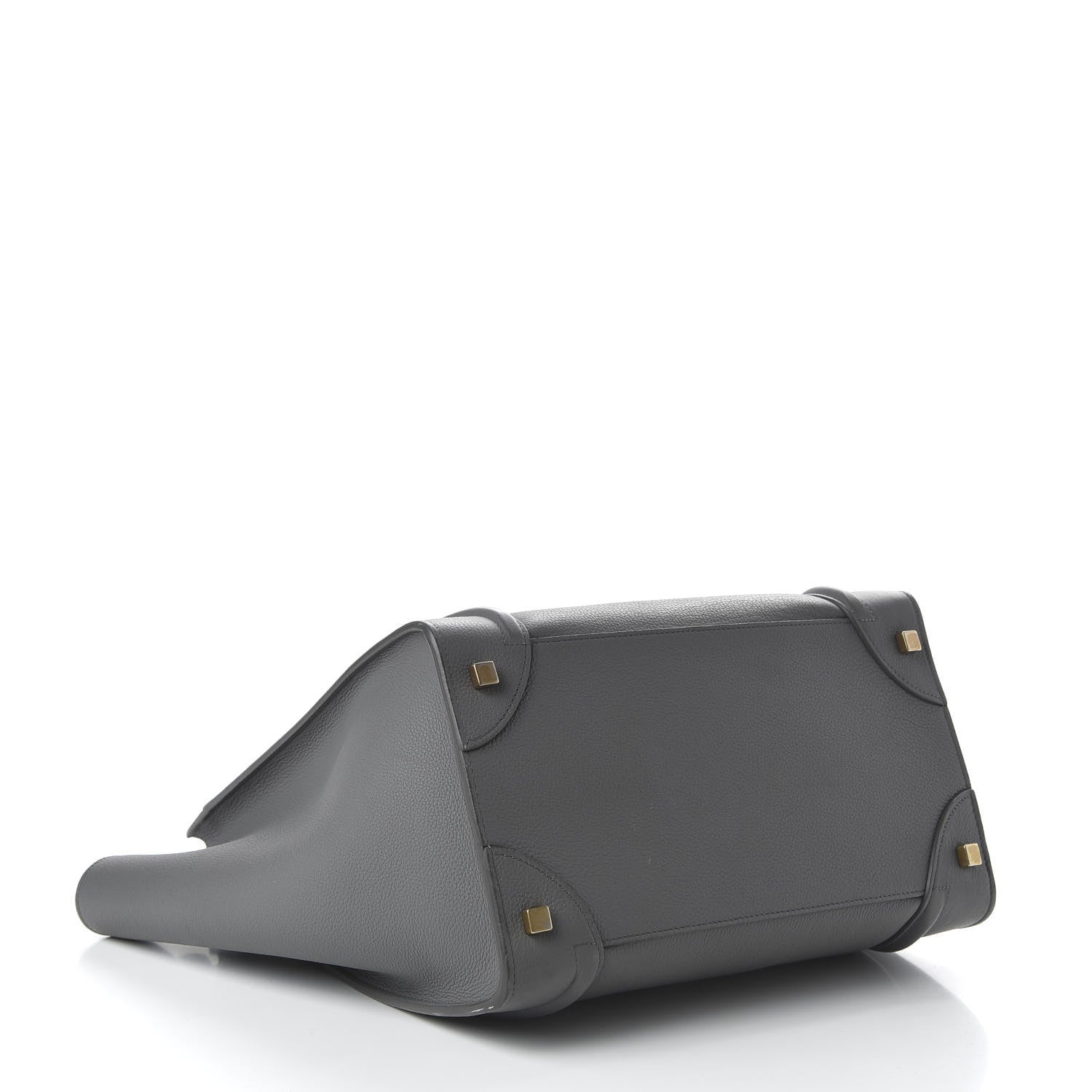 Celine Drummed Calfskin Mini Luggage Kohl 4 of 9