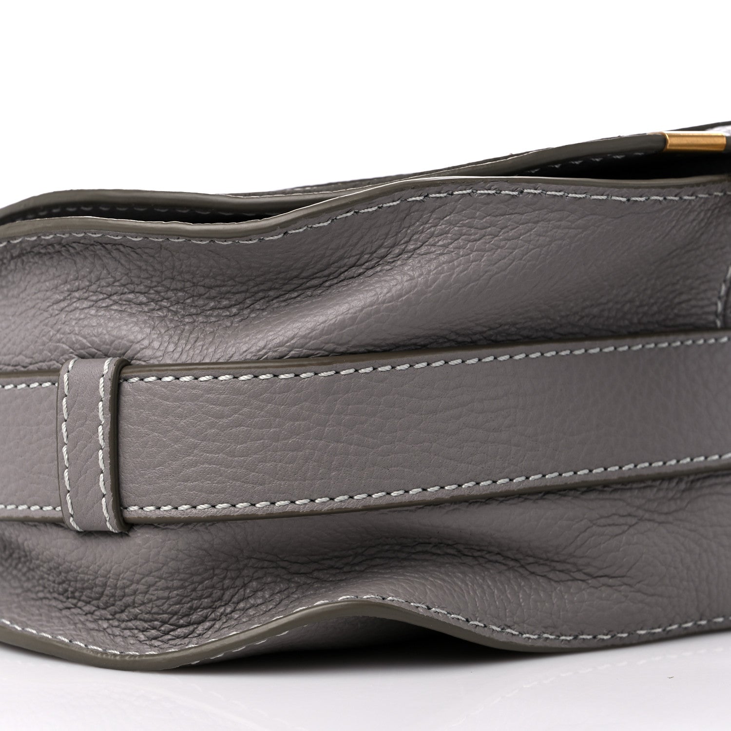 Chloe Calfskin Medium Marcie Round Crossbody Bag Cashmere Grey 8 of 9