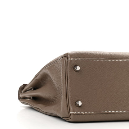 Hermes Togo Horseshoe Kelly Retourne 32 Etoupe Macassar 14 of 24