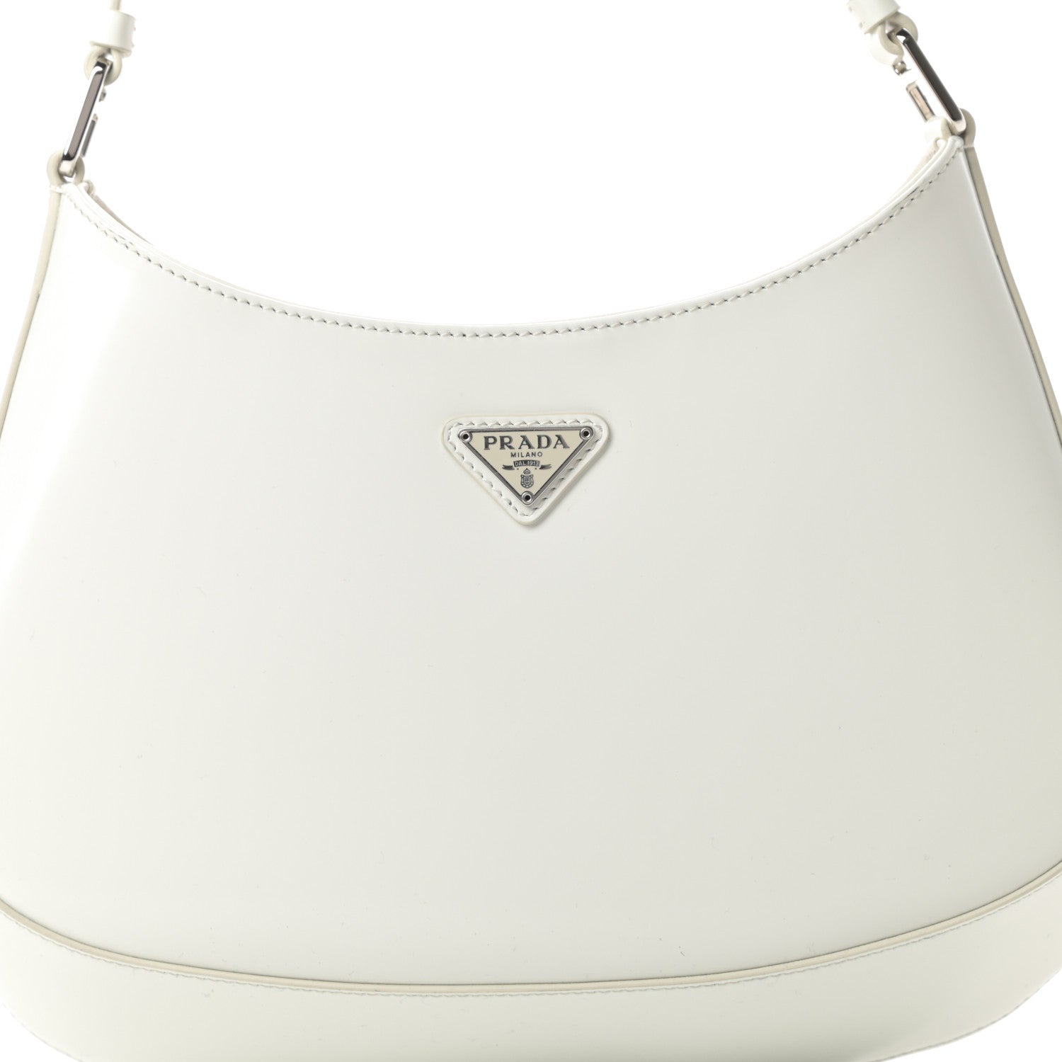 Prada Spazzolato Cleo Shoulder Bag White 8 of 10