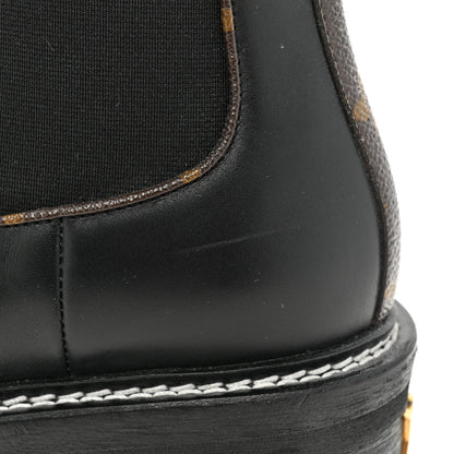 Louis Vuitton Calfskin Monogram Beaubourg Ankle Boots 40 Black 15 of 16