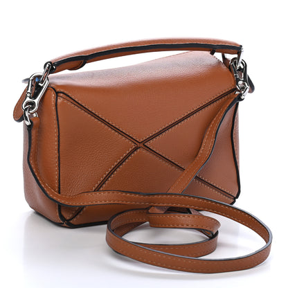 Loewe Calfskin Mini Puzzle Bag Tan 3 of 9