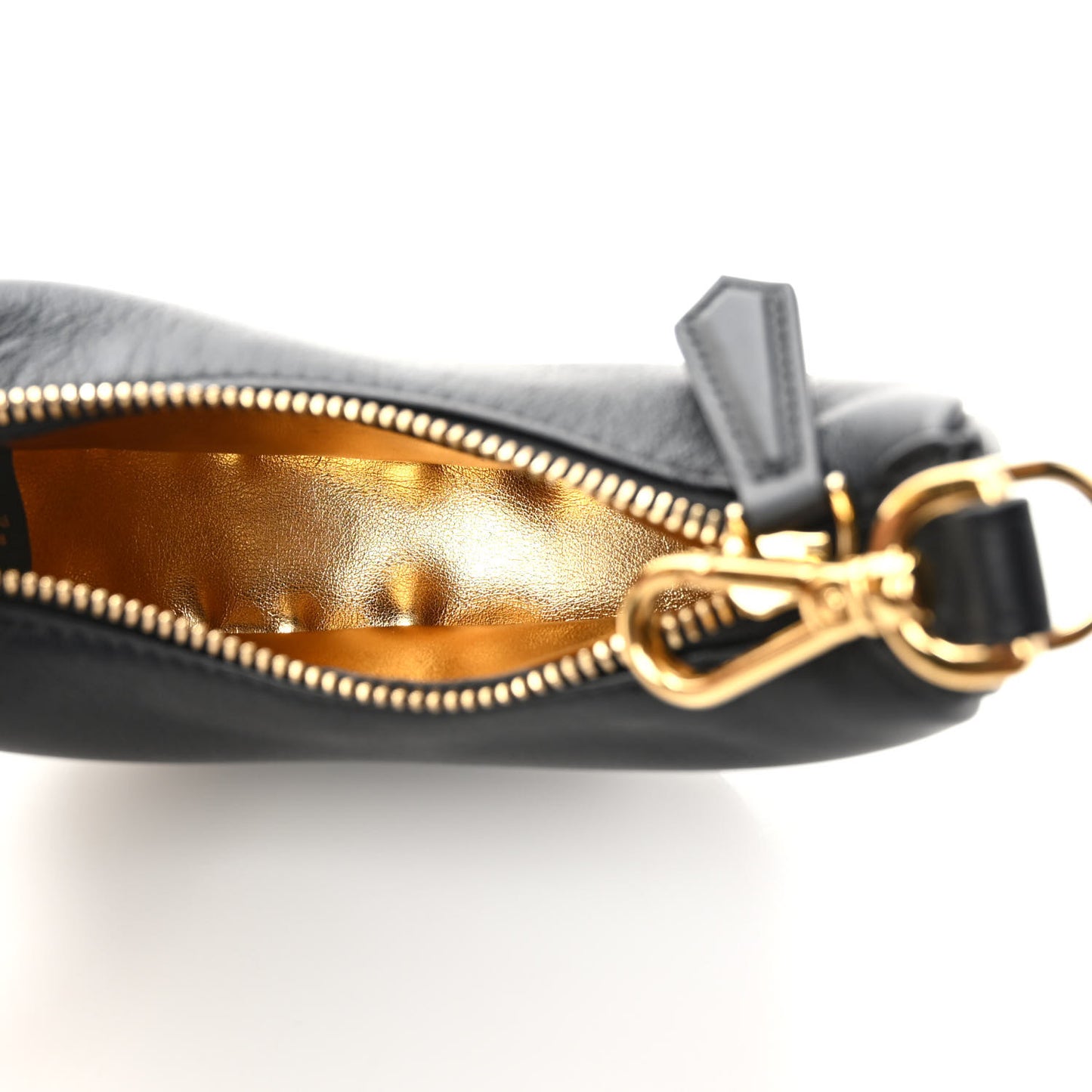 Vitello Grace Matte Nano Fendigraphy Hobo Charm Black